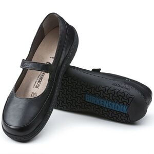 Birkenstock Iona Mary Jane Black Leather Shoe Sz 41